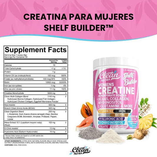 Creatina con inositol shetf builder